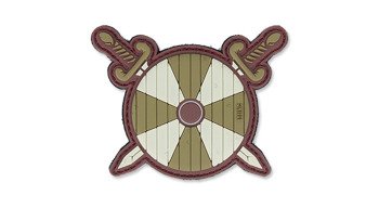 101 Inc. - 3D Patch - Viking Shield With Two Swords