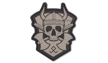 101 Inc. - 3D Patch - Viking With Hatchet - Grey