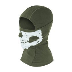 101 Inc. - Cotton Balaclava with Skull Print - Green - 214278 