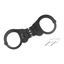 Alcyon - Steel handcuffs - Hinged - Double lock - Black - 5005-B