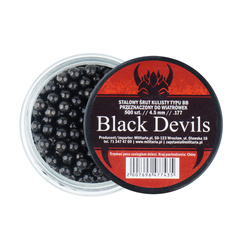 Black Devils - Steel Round BB Airgun Pellets - 500 pcs - Black - 4.5 mm - 45500ZNBT