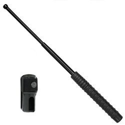 ESP - Non-hardened expandable baton with holder - 16" - Anti-slip handle - Black - ExB-16N BLK BH-02