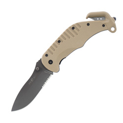 ESP - Rescue Knife - Combo Blade - Khaki - RKK-01-S KH