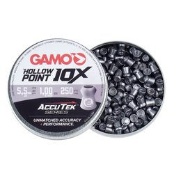 Gamo - Diabolo Pellets AccuTek Hollow Point 10X - Caliber 5.5 mm - 250 pieces - 6322547-AK