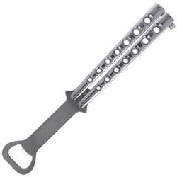 Herbertz Solingen - Bottle Opener Balisong - Chrome - 571113