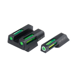 Hiviz - LiteWave H3 Tritium/Litepipe Pistol Sights - CZ 75 / 85 - Green - White Outline - CZN321