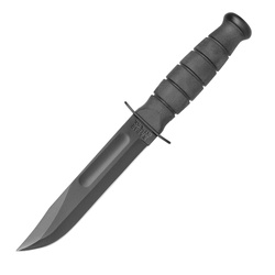 Ka-Bar 1256 - Military knife - Black - Leather sheath