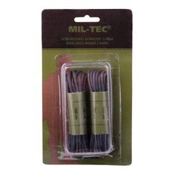 Mil-Tec - Waxed cotton shoelaces - 180 cm - Black - 12914002