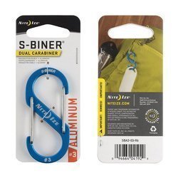 Nite Ize - S-Biner® Aluminum Dual Carabiner #3 - Blue - SBA3-03-R6