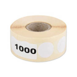 Target stickers - White - 20 mm - 1000 pcs