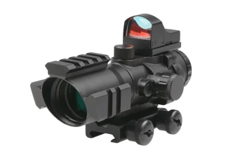 Theta Optics - Rhino Scope with Micro Red Dot Sight - 4x32 - Black - THO-10-011608