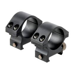 Umarex - HighPower Two-Piece Scope Mount - 25.4 mm / 1'' - Low - Weaver - Aluminum - Black - 2.1662