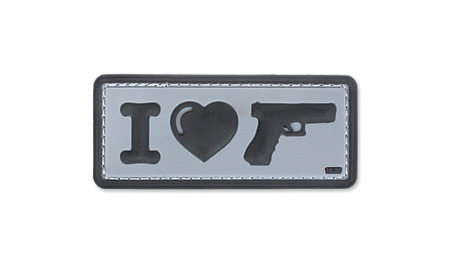 101 Inc. - 3D Patch - I Love My Sidearm - Grey -  3D PVC Morale Patches