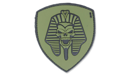 101 Inc. - 3D Patch - Pharaoh Skull - OD Green -  3D PVC Morale Patches