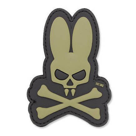 101 Inc. - 3D Patch - Skull Bunny - OD Green -  3D PVC Morale Patches