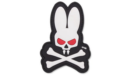 101 Inc. - 3D Patch - Skull Bunny - White -  3D PVC Morale Patches