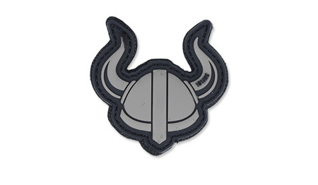 101 Inc. - 3D Patch - Viking Helmet - Grey -  3D PVC Morale Patches