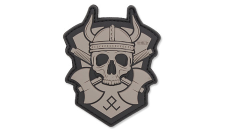 101 Inc. - 3D Patch - Viking With Hatchet - Grey -  3D PVC Morale Patches