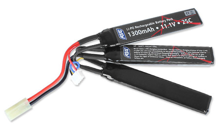 ASG - AEG Battery - LiPo - 11,1V - 1300 mAh - 25C - [1+1+1] - 17207 - LiPo 11.1 V Batteries