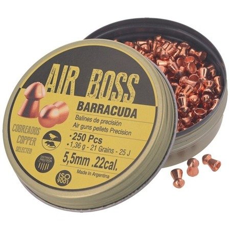 Apolo - Air Boss Barracuda Copper Airgun Pellets - .22 / 5.5 mm - 250 pcs - E 30001.G2 - Diabolo