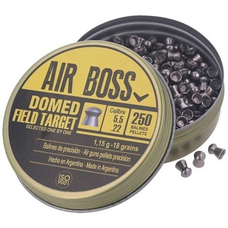 Apolo - Air Boss Domed Field Target Airgun Pellets -  .22 / 5.5 mm - 250 psc (E 30203) - Diabolo