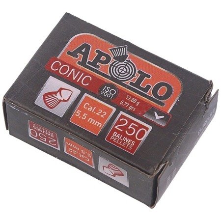 Apolo - Airgun pellets Conic - 5.5 mm - 250 pcs - E11002 - Diabolo