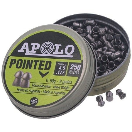 Apolo - Premium Pointed Airgun Pellets - .177 / 4.50 mm - 250pcs - E19102.G2 - Diabolo