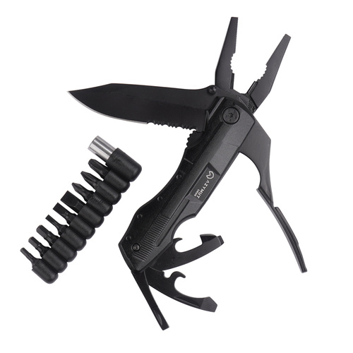 Azymut - Gron Multitool - 11 Tools - 9 Bits - Black - H-P224052 - Folding Blade Knives