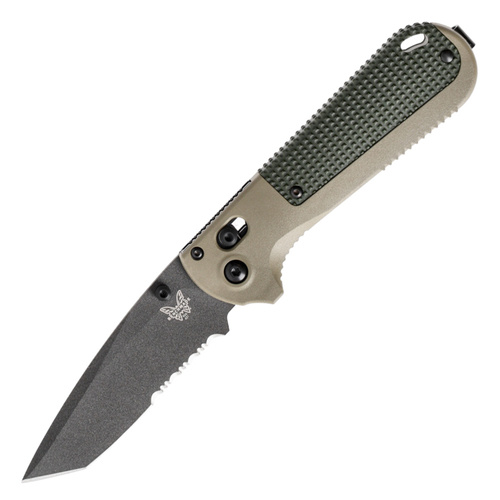 Benchmade - Folding Knife Redoubt - CPM-D2 - Grivory - Forest Green - Combo - 431SBK-1 - Folding Blade Knives