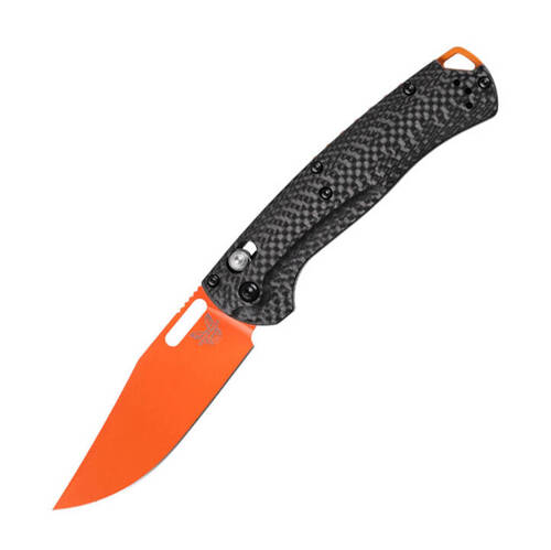 Benchmade - Taggedout Hunting Knife - CPM MagnaCut - Black / Orange - 15535OR-01 - Folding Blade Knives