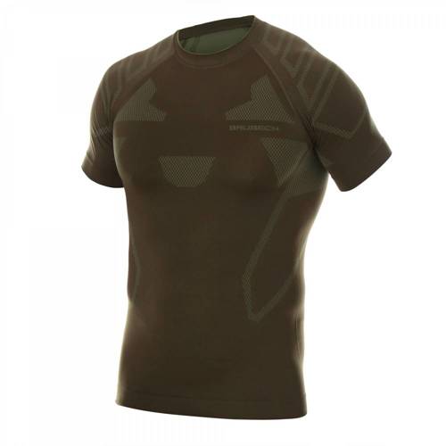 Brubeck - Ranger Protect short sleeve thermal t-shirt - Khaki - SS13000. - T-shirts