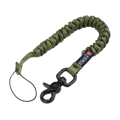 Cetacea Tactical - Trigger Snap Covered Mini Coil Tether - Olive Drab - TA-MCT3-OD - Tactical Lanyards