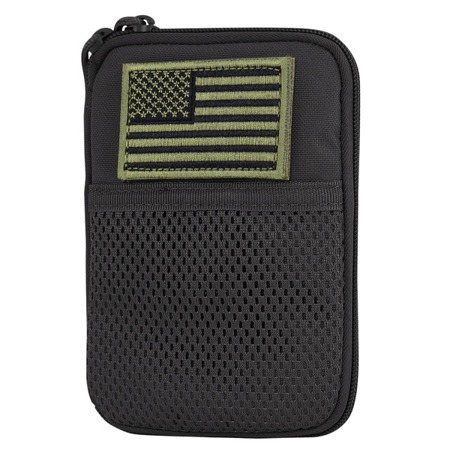 Condor - Pocket Pouch with US Flag Patch - Black - MA16-002 - Admin Pouches