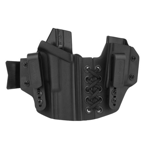 DOUBLETAP GEAR - Appendix Elastic IWB Kydex Holster for Glock 19 and Magazine - Black - IWB Holsters