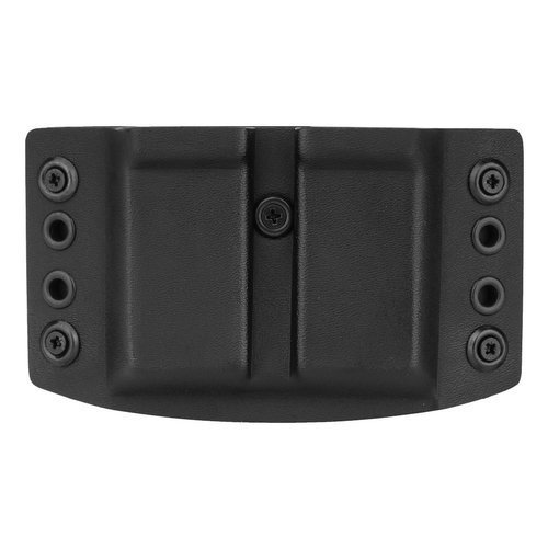 DOUBLETAP GEAR - OBW Kydex Double Magazine Holder for Glock, USP - Black - OWB Holsters