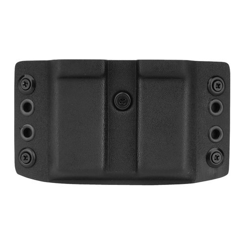 DOUBLETAP GEAR - OWB Kydex Double Magazine Holder for P-07/09/10, M&P9, SFP9, P320 - Black - OWB Holsters