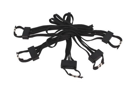 ESP - Textile Disposable Handcuffs - 5 pcs - Black - HT-01-B - Handcuffs