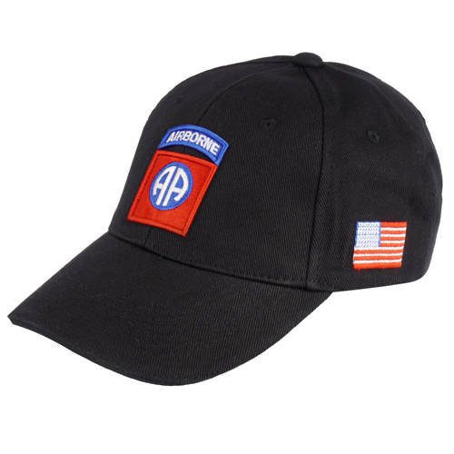 FOSTEX - Baseball Cap 82nd Airborne - Black - Baseball & Patrol Caps