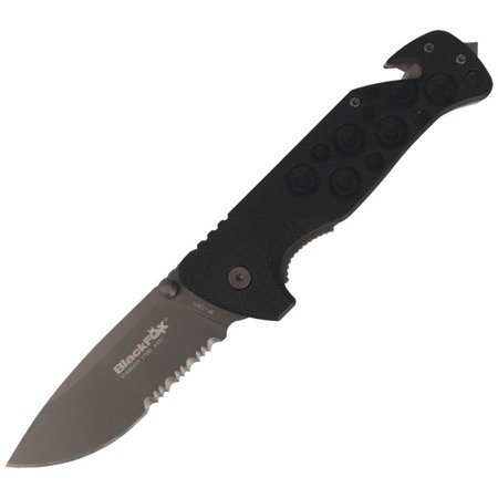 FOX - Rescue knife BlackFox Black Action 80 mm - BF-738TI - Folding Blade Knives