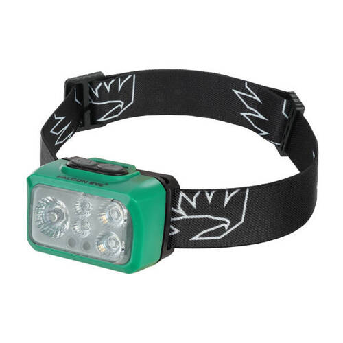 Falcon Eye - Headlamp Flashlight Trek - 330lm - USB-C - Rechargeable - Dual Power System - Green - FHL0034 - LED Flashlights