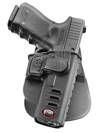 Fobus - Holster for Glock 17, 19, 19X, 22, 23, 31, 32, 34, 35, 45 - Rotating Paddle - Right - GLCH RT - OWB Holsters