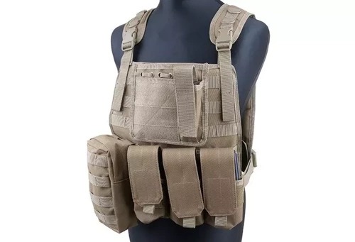 GFC Tactical - Tactical Vest MBSS Plate Carrier - Nylon - Coyote Brown - GFT-18-000363 - Integrated Vests