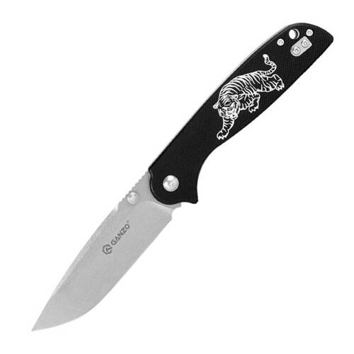 Ganzo - Folding Blade Knife EDC - G10 - Liner Lock - Tiger Motif - G6803-TG - EDC Knives