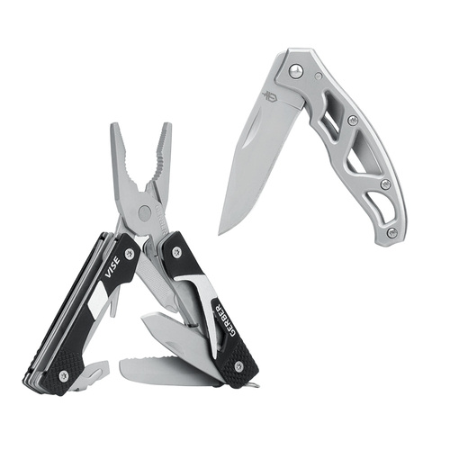 Gerber - Vise multitool + Mini Paraframe folding knife Set - 1024632. - Folding Blade Knives