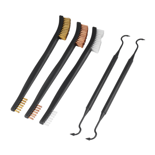 GunPany - Set of Gun Cleaning Brushes and Scrapers - Black - GPGC-3B2P - Rods & Brushes