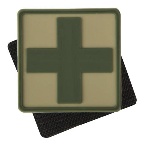 Helikon - Medic Cross Patch - Khaki - OD-MED-RB-13 -  3D PVC Morale Patches