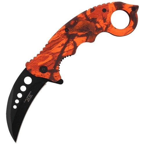 Herbertz Solingen - Knife Karambit Red Camo 73mm - 572513 - Folding Blade Knives