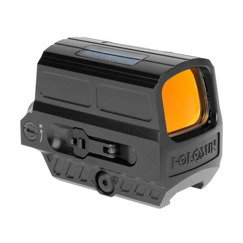 Holosun - HE512C-GD Gold Dot Switchable Multi Reticle Enclosed Reflex Sight - Solar Panel - Red Dot Tube Sights