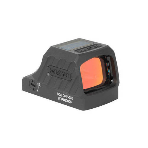 Holosun - SCS-320 Green Dot Sight - Multiple Reticle System - Solar Panel - RMS / SMS Montage - SCS 320-GR - Red Dot Tube Sights