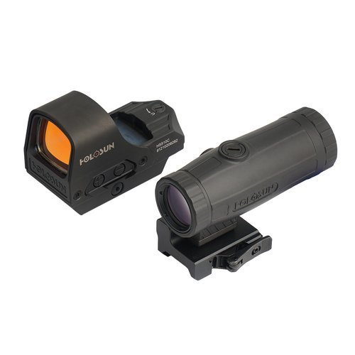 Holosun - Set of HS510C Open Reflex Sight with HM3X Magnifier - QD Mount - Magnifiers